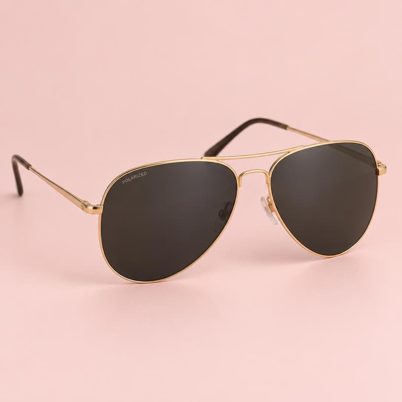 Óculos de Sol Aviador Dourado